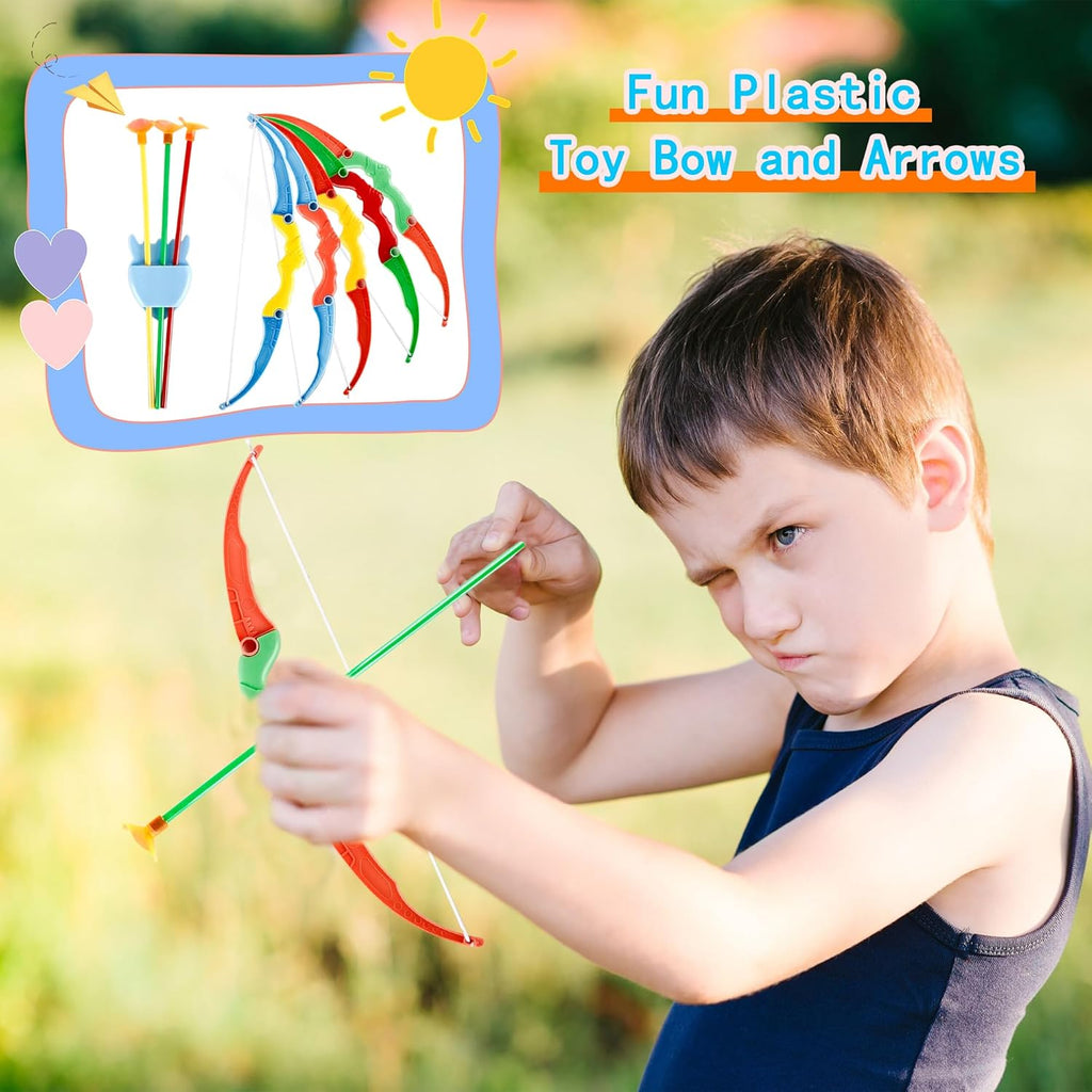 Skiennix Mini Bow and Arrow Set - Colorful Archery Shooter Toy for Kids | Indoor & Outdoor Fun
