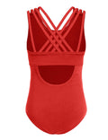 Arshiner Girls Gymnastics Leotards Sleeveless Sparkly Dancewear Ballet Ballerina Outfit Red 6-7 Years