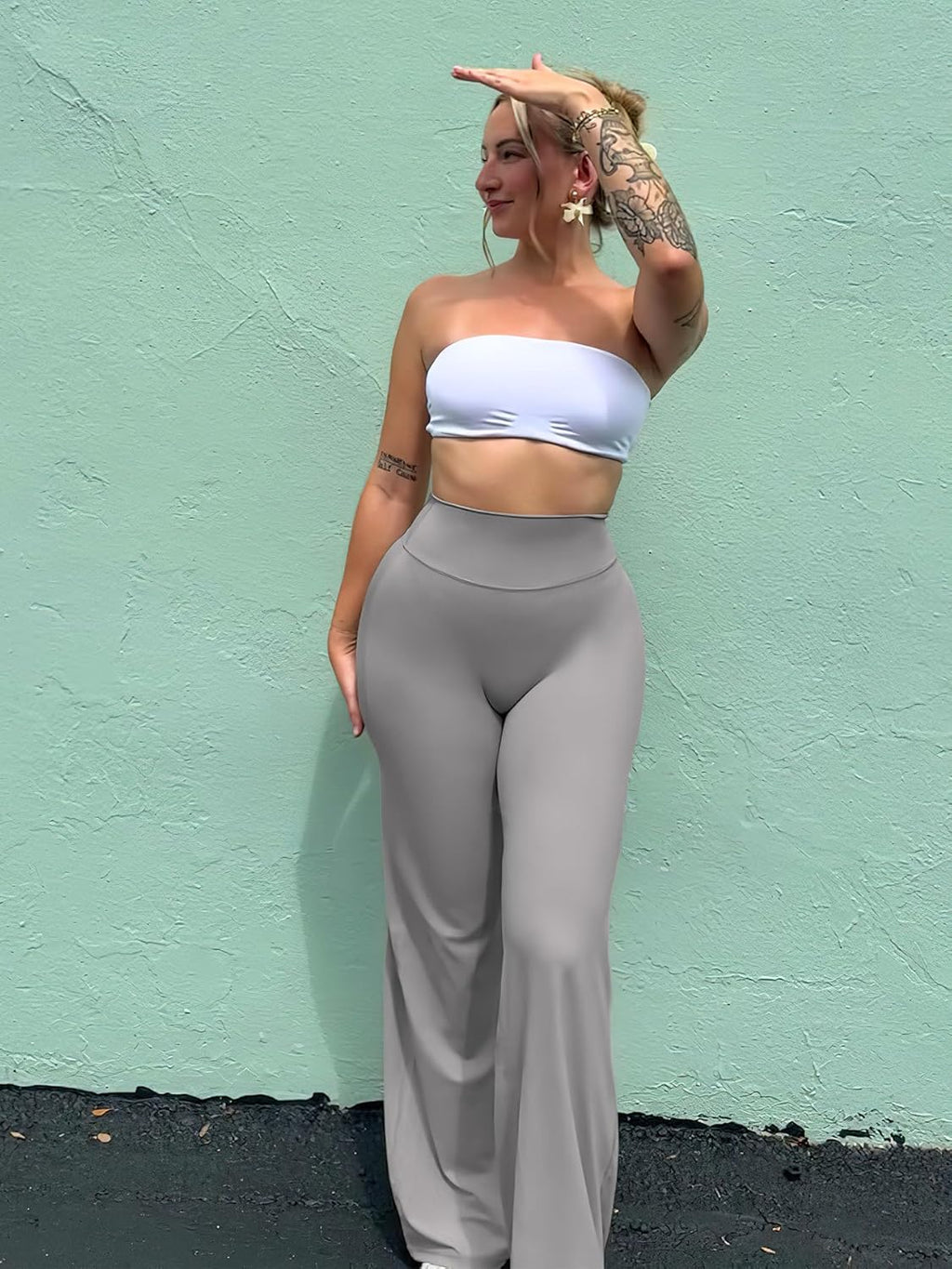 YEOREO High Waist Workout Leggings - No Front Seam, Buttery Soft, Available in 29"/31.5"/33"/35" Sizes