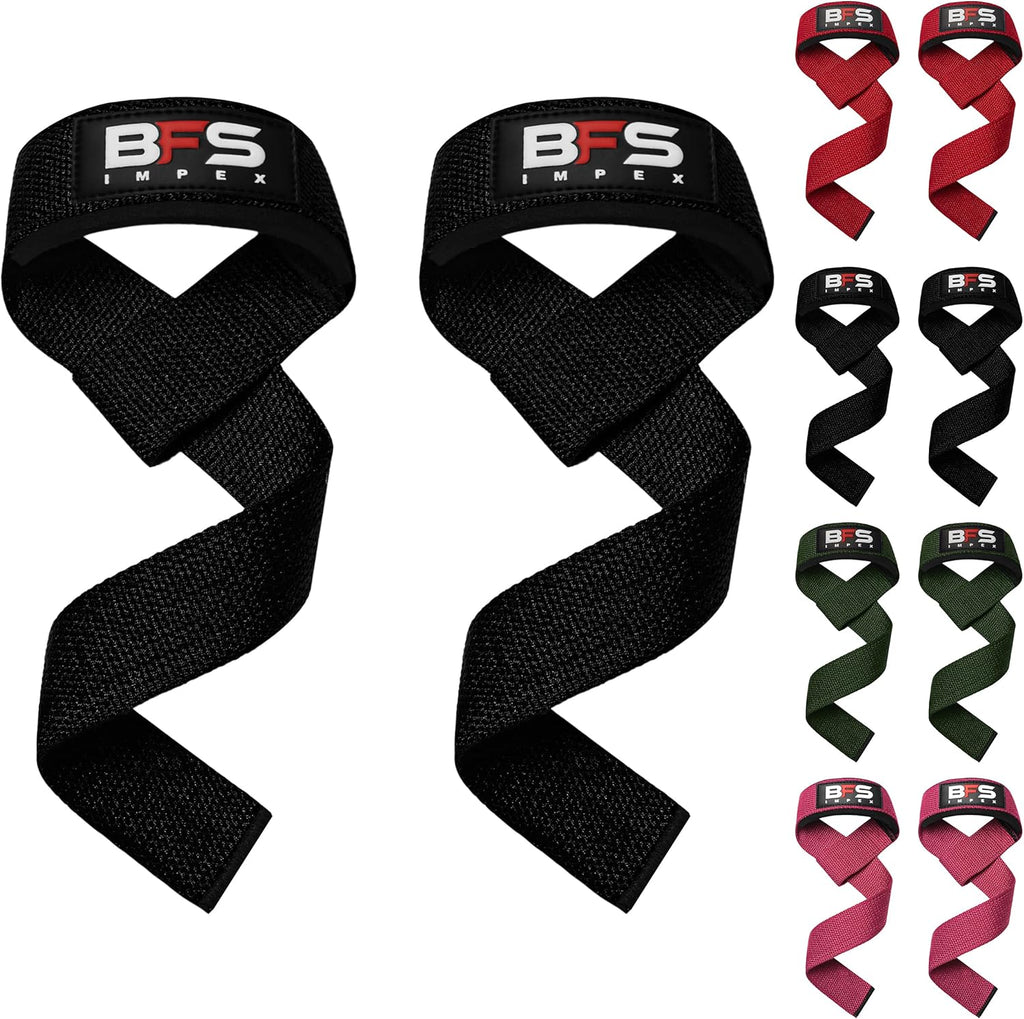 Skiennix Lifting Straps - Neoprene-Padded Cotton Weightlifting Straps for Men & Women | Ideal for Bodybuilding & Powerlifting