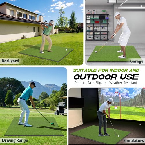 Bltend Golf Mat 31mm Thickened: 5x4ft Heavy-Duty Golf Hitting Mats Practice Indoor, Elite Dense Artificial Turf Matt Training Aid for Backyard/Garage/Driving Range/Simulators, Ideal Gifts for Men