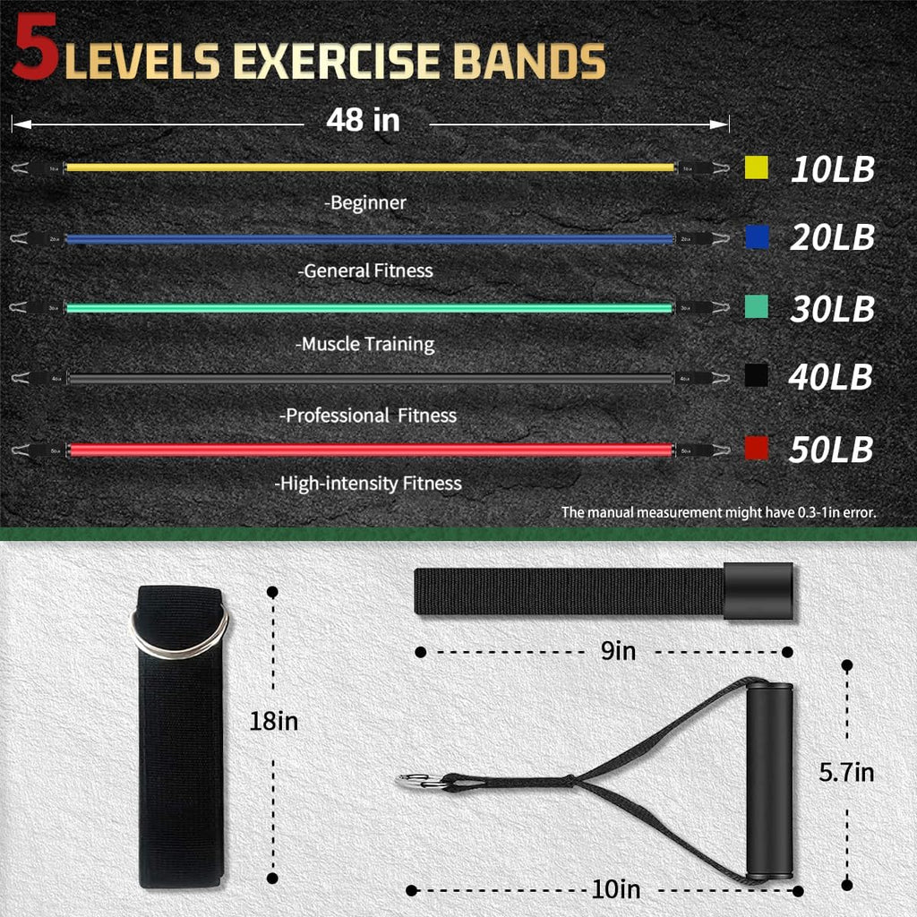 VEICK Resistance Bands - Versatile Workout Bands with Handles for Men & Women | Home Fitness Equipment