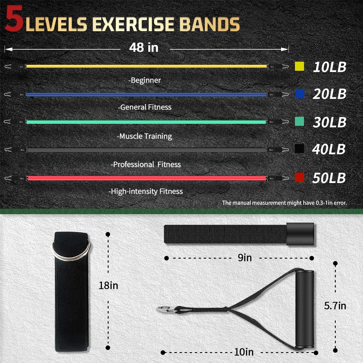 VEICK Resistance Bands - Versatile Workout Bands with Handles for Men & Women | Home Fitness Equipment