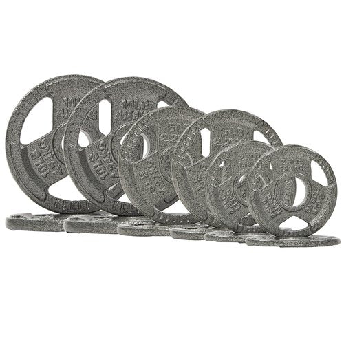 Fitvids 2 Inch Olympic Barbell Weight Plates Set, 70 LB(2.5-10 LB) Barbell Weight Set for Home Gym Strength Training, Triple-handle Design