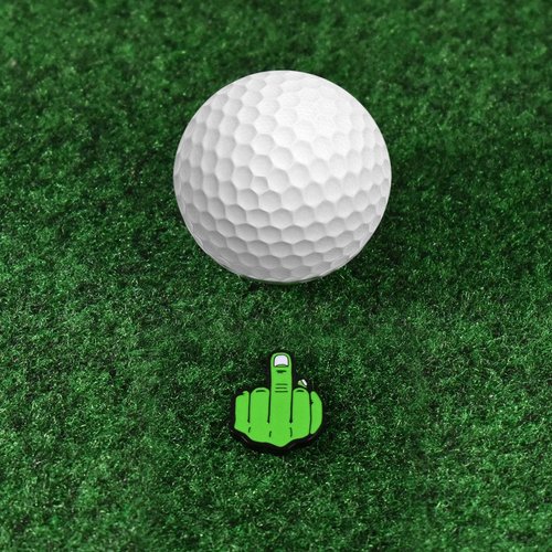 Andoji Golf Gift Magnetic Golf Ball Marker Sets with Hat Clip – Funny Golf Accessories – Unique Golf Ball Marker – Perfect Golf Gifts for Men – Ideal Gifts for Golf Lovers – Middle Finger