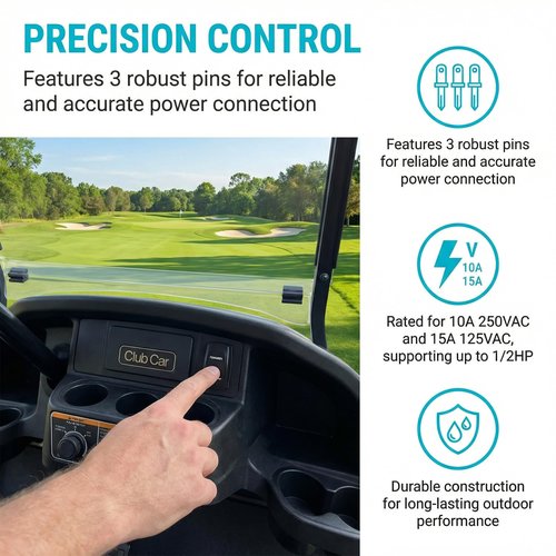 Golf Cart Forward Reverse Switch for Club Car DS and Precedent 1996-up 48V Electric Golf Cart PowerDrive Plus, FWD REV Rocker Switch 101856001 101856002 10L0L