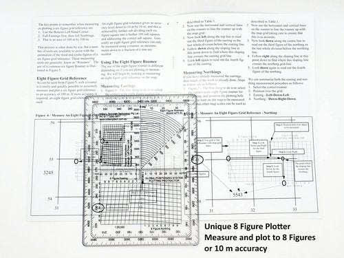 GPS Map Plotting Protractor — Military Map Marking | Coordinate Scale | Degrees & Mils | Land Navigation | 1.5mm PETG | Made in Australia