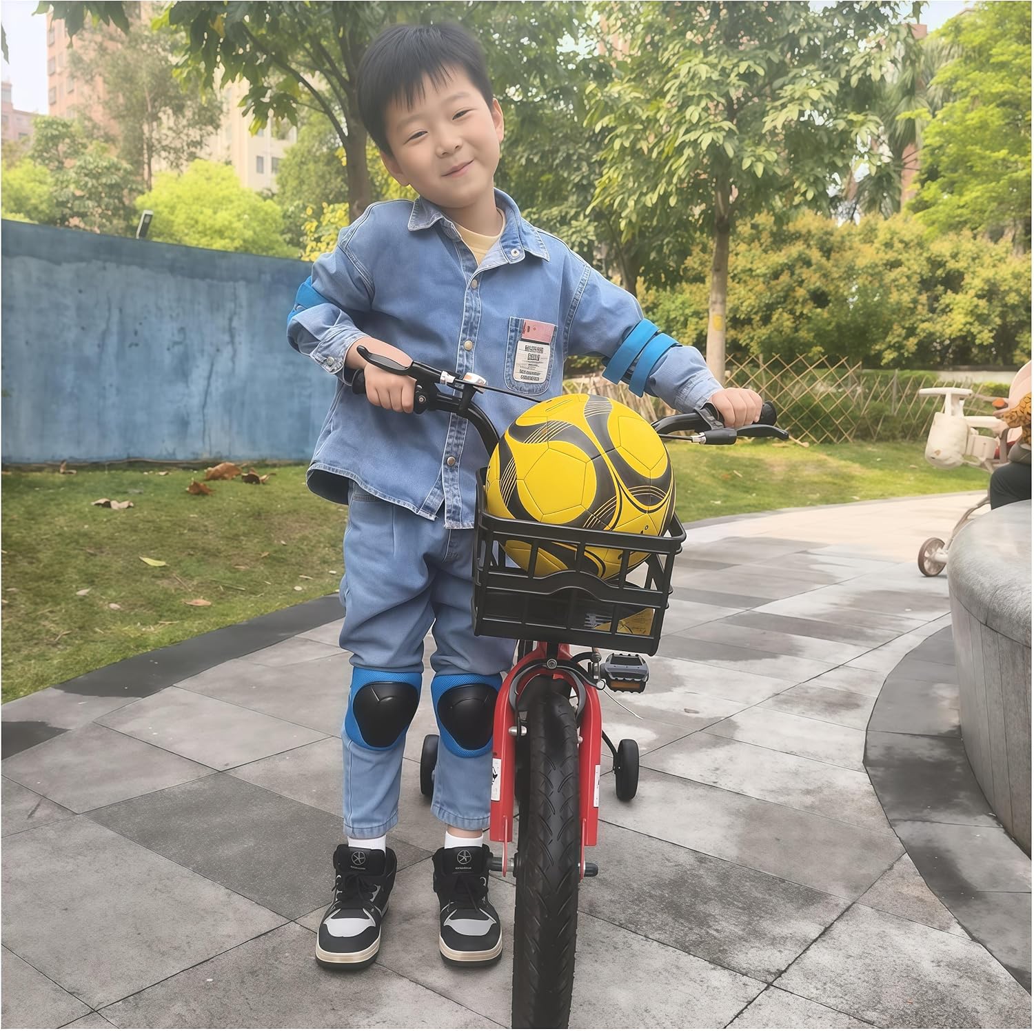 SHENMOREN Kids Protective Gear Set - Knee Pads, Elbow Pads & Wrist Guards for Ages 3-10 | Ideal for Skating, Cycling & Rollerblading