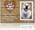 OakiWay Pet Memorial Gifts - 4x6 Dog Picture Frame with Paw Prints & Heart Design | Remembrance Gift for Pet Loss