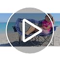 Huskfirm Oversized 2-Person Camping Chair Grey - Portable Folding Lawn Seat