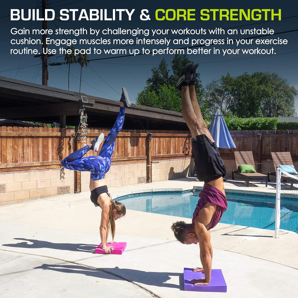 ProsourceFit Balance Pad - Non-Slip Cushioned Foam Mat for Fitness, Yoga & Stability Training