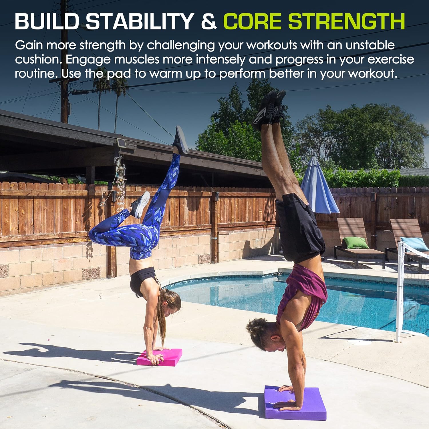ProsourceFit Balance Pad - Non-Slip Cushioned Foam Mat for Fitness, Yoga & Stability Training