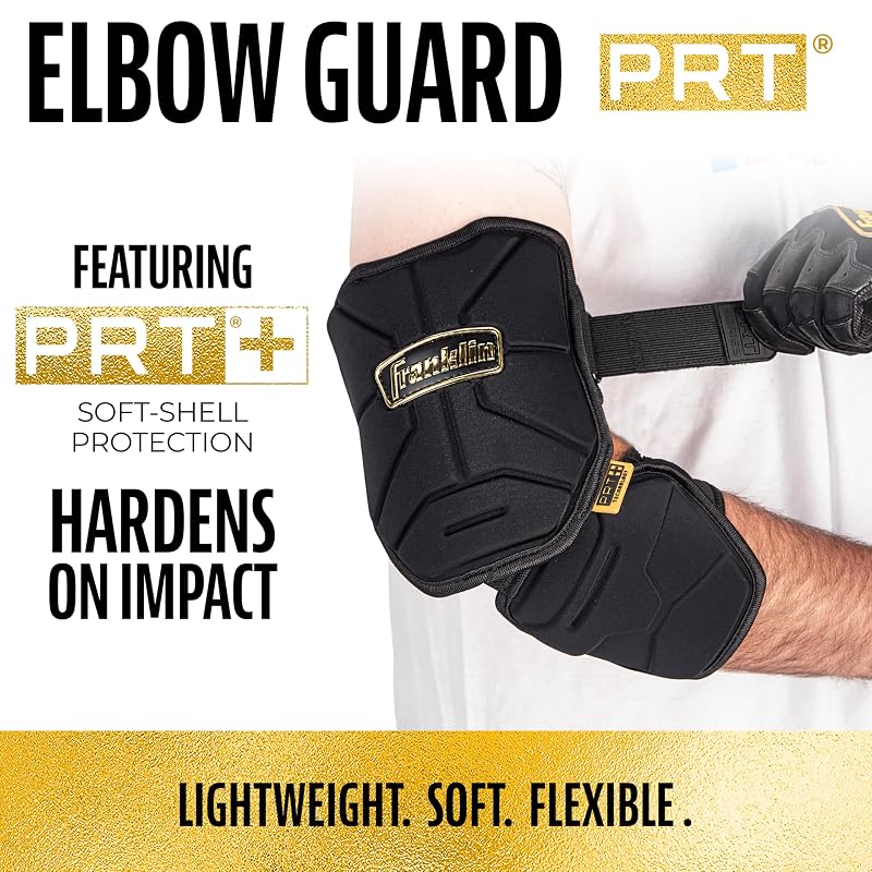 Franklin Elbow Guard for Baseball/Softball White Gold Youth - PRT Protective Gear