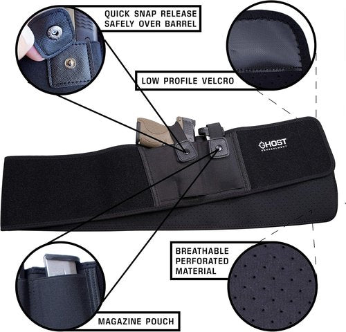 Concealed Carry Belly Band Holster by [Brand Name] - Comfortable Waistband Holster for Glock 19, 17, 42 & More