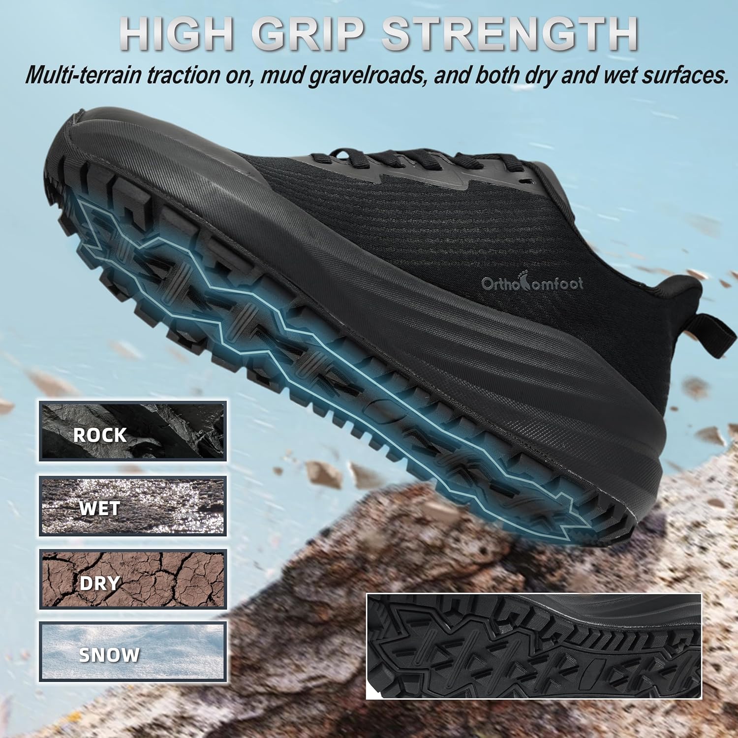 Skiennix Women's Orthopedic Shoes - Comfortable Arch Support for Plantar Fasciitis | Casual Hiking Sneakers