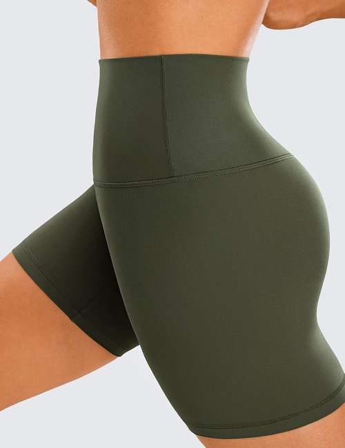 CRZ YOGA Biker Shorts - ButterLuxe High Waisted Spandex for Women | 6" Length for Comfort & Flexibility
