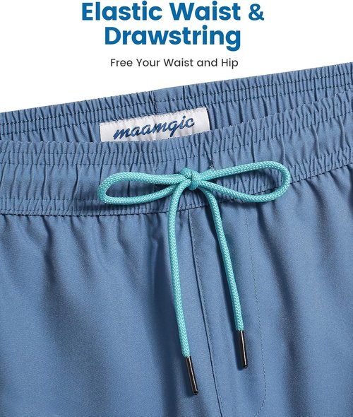 Maamgic Men's Swim Trunks - Quick-Dry Bathing Suit with Compression Liner | Stretchy & Comfortable