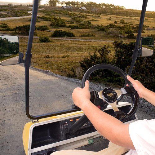 WEKANI Golf Cart Steering wheel for EZGO YAMAHA and Club Car Precedent Most Golf carts Black
