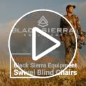 Black Sierra Hi-line XL Silent Swivel Hunting Chair with Padded Blind Seat, 300 lb Capacity