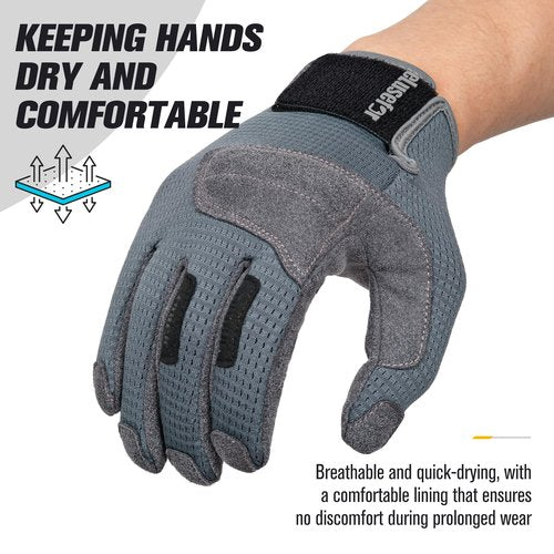 eLusefor Natural Tactile Shooting Glove: Seamless Wrap-Fingers Design,360°Touchscreen Freedom,Customizable Badge|Tactical,Police,Patrol,Law Enforcement Gloves for Men
