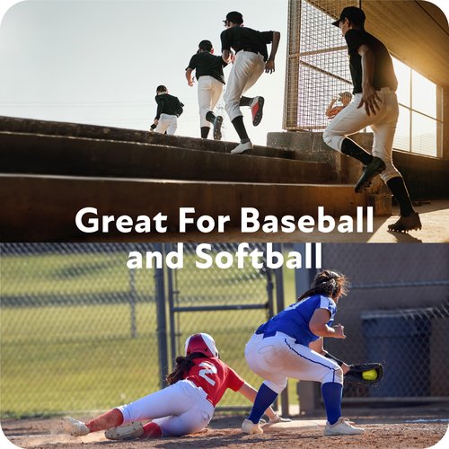 Sof Sole Baseball/Softball Over-the-Calf Team Athletic Performance Socks (2 Pair), Small, White Black Stirrup