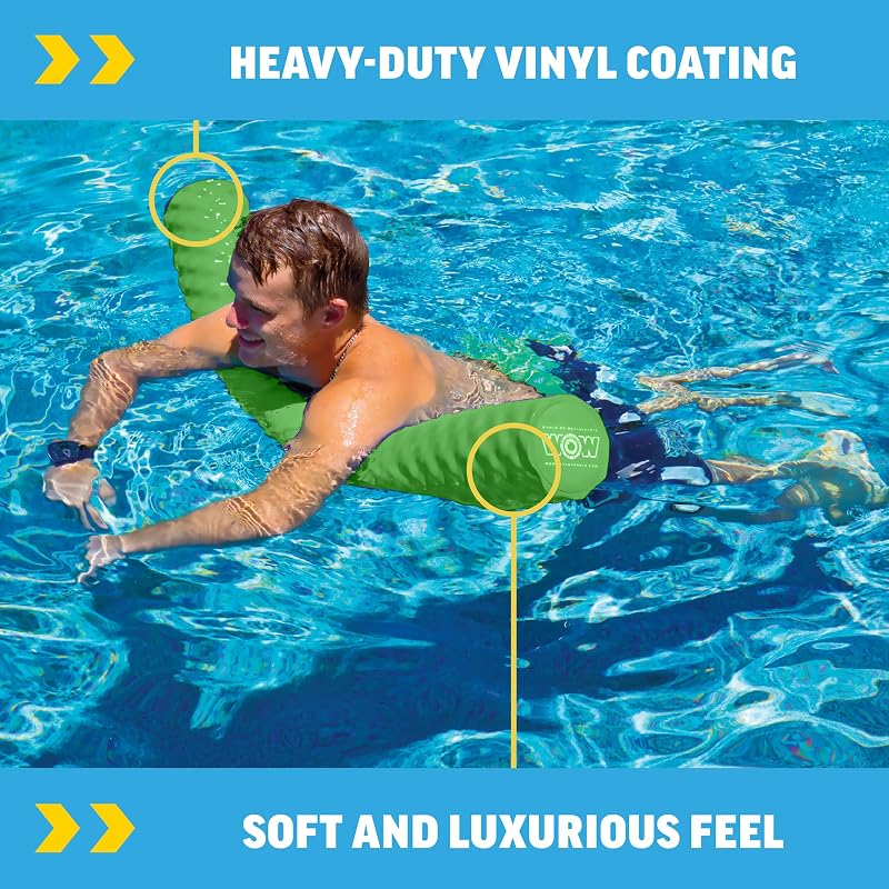 Green WOW Sports First Class Foam Pool Noodle - Jumbo 46" with Vinyl Coating