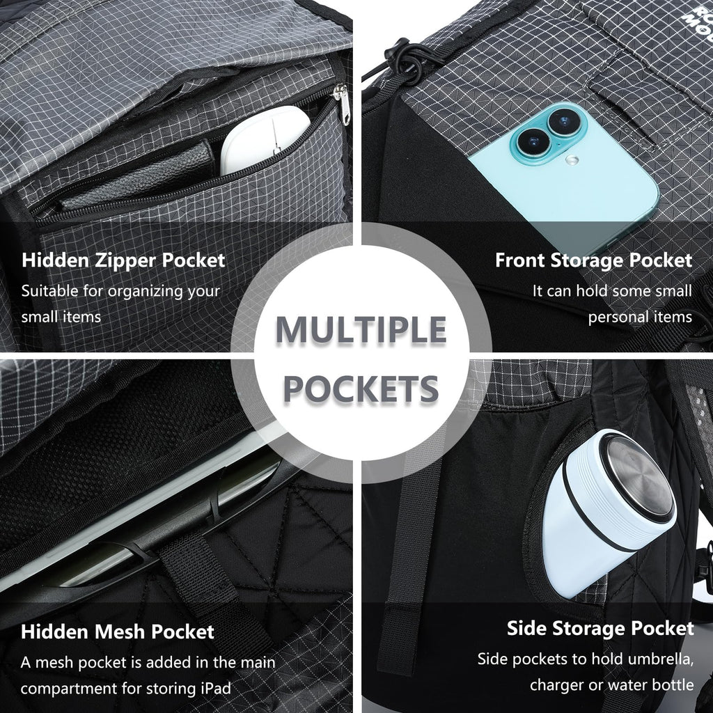 ROYAL MOUNTAIN 20l Hiking Backpack For Women&Men, Water Resistant Daypack Backpacks, Foldable & Packable Hiking Backpack, Lightweight Small Daypack For Travel Camping (Grey)