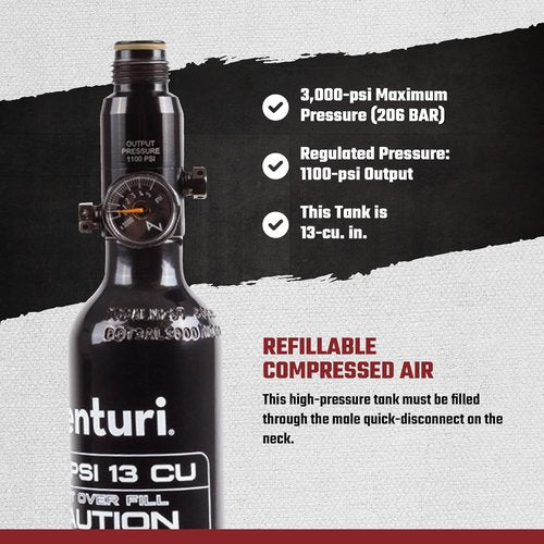 Air Venturi 3000PSI 13ci Tank & Valve Set - High-Pressure Air Supply for Optimal Performance