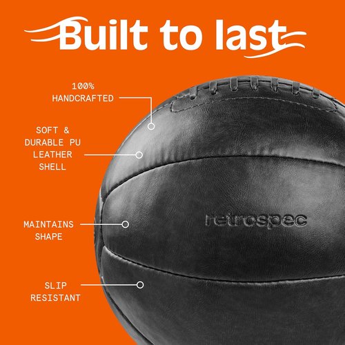 Core Weighted Medicine Ball - Soft Touch Vegan Leather | 4-30 lbs for Strength Training & Balance Workouts