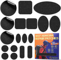 Tenacious | Down Jacket Repair Patch Kit - Waterproof Self-Adhesive Fabric Patches (18 Pcs, Black)