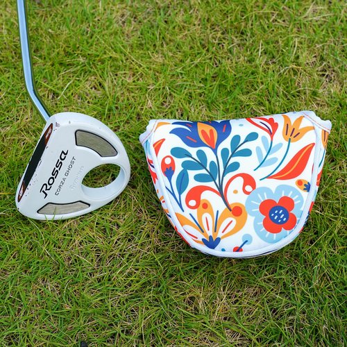 Craftsman Golf Floral Mallet Putter Headcover Cover for Heel Shaft Putters Women Men