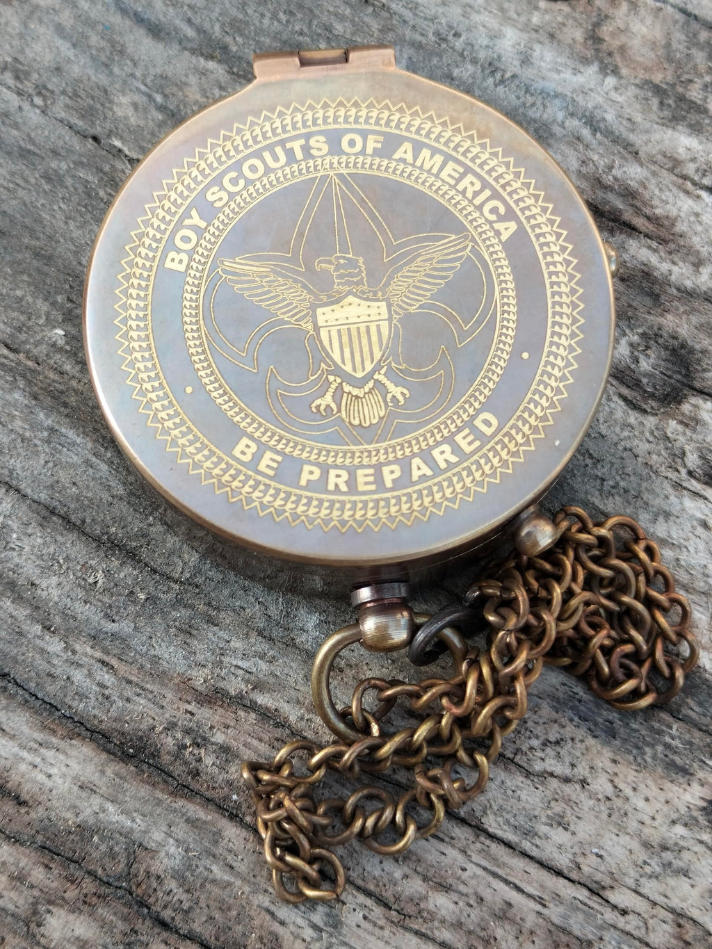 SAYRA NAUTICALSS Personalized Brass Compass | Vintage Brass BOY Scout Oath Compass Personalized Compass with Woooden Box