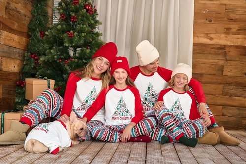 Haloumoning Family Christmas Pajamas - Matching Holiday PJs Sets for Cozy Sleepwear