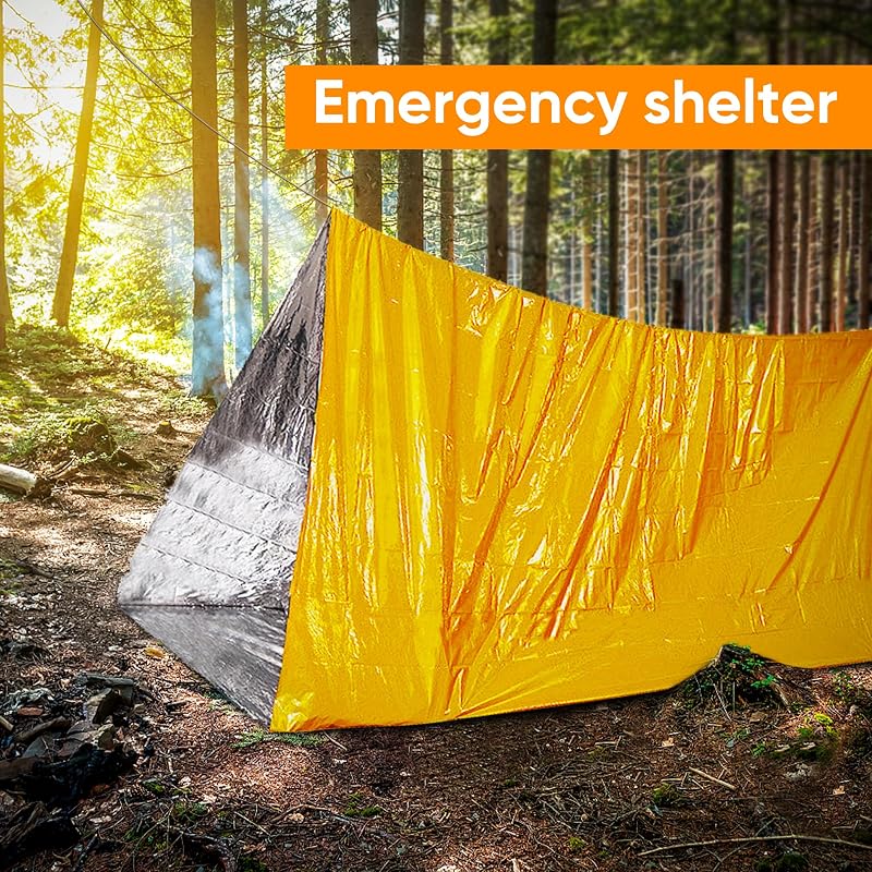 Emergency Blanket (12-Pack) Gold Foil Thermal Blankets 210x160cm – Outdoor, Hiking, Survival