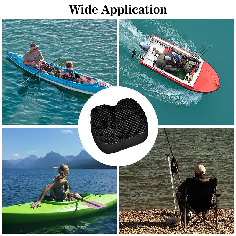 Kayak Seat Cushion Anti-Slip Gel Pad for Long Trips | Black Variation