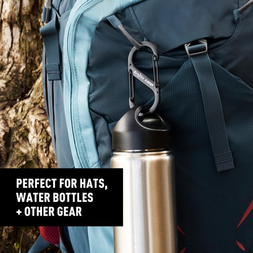 Nite Ize S-Biner Stainless Steel Dual Carabiner - Multi Purpose Dual Carabiner Clip - Great for Camping Supplies & Hiking Essentials - Secure Key Holder - Size 4, Black/Stainless Steel (3 Pack)