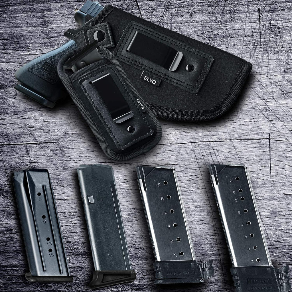 Skiennix Universal IWB Gun Holster - Concealed Carry for All Firearms | 2 Pack, Fits S&W, Glock, Sig Sauer