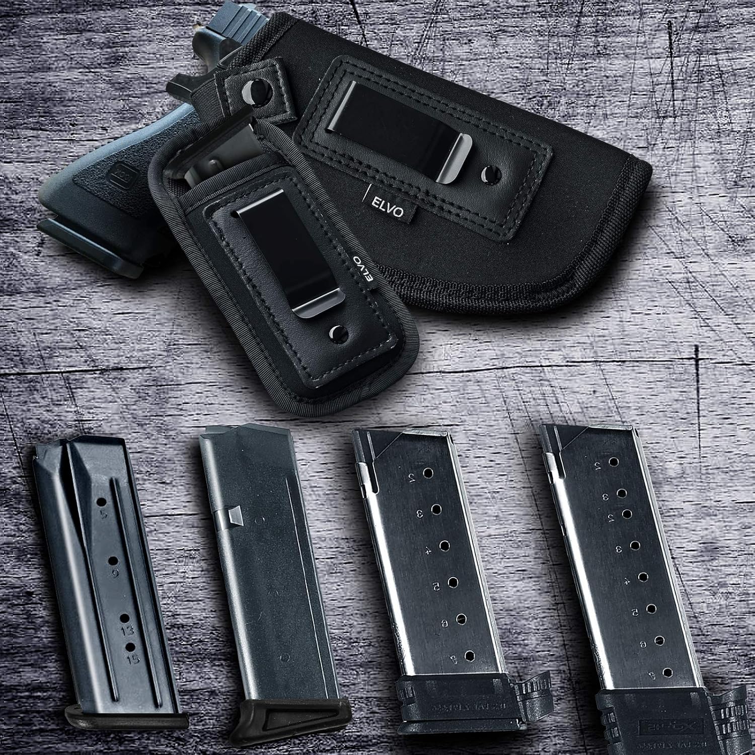 Skiennix Universal IWB Gun Holster - Concealed Carry for All Firearms | 2 Pack, Fits S&W, Glock, Sig Sauer