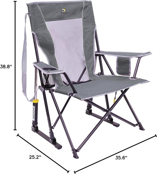 GCI Outdoor Comfort Pro Rocker - Portable Outdoor Rocking Chair with Beverage Holder | Lightweight Design