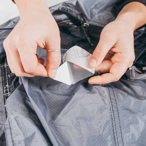 GEAR AID Tenacious Tape Hex - Peel-and-Stick Repair Patches for Outdoor Gear | 8 Clear Patches (4x2.5” & 4x1.5”)