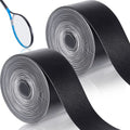 Deekin 2 Pieces Racket Protection Tape Racquet Head Guard for Tennis Practice Racquetball, 16.4' Roll(Black)