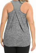 FOREYOND Plus Size Workout Tank Tops - Loose Fit Yoga Racerback Sleeveless Summer Shirts