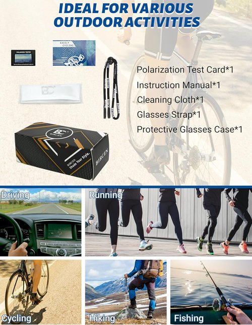 BIRCEN Polarized Sports Sunglasses - TR90 Cycling & Running Glasses for Men & Women | UV400 Protection