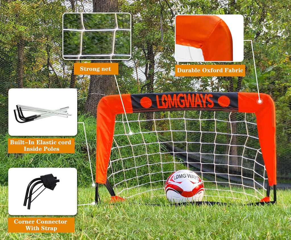 Soccer Goal by [Brand Name] - Foldable Frame Net for Kids & Youth | Indoor & Outdoor Use with Carry Bag