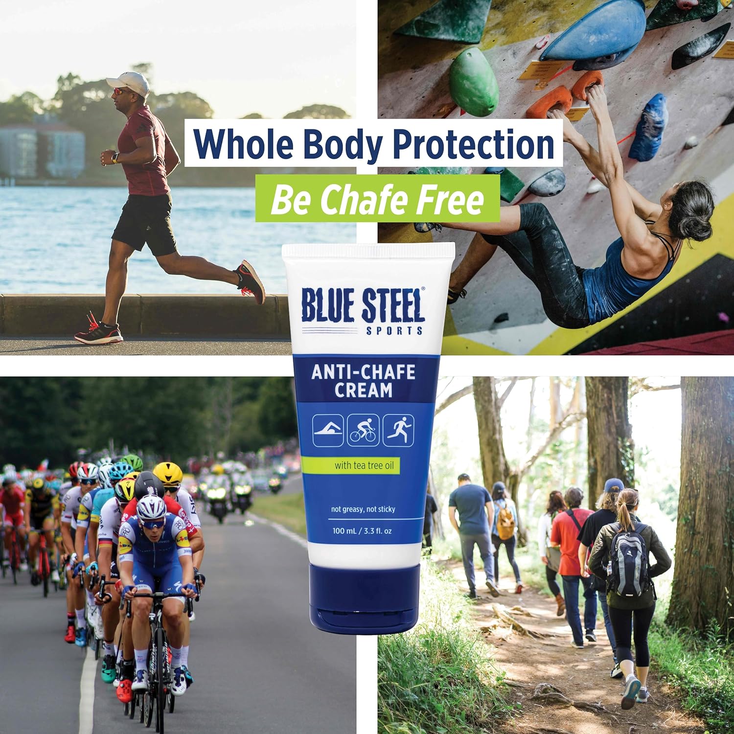 Skiennix Anti-Chafe Cream 100ml - Long-Lasting Protection for Running & Sports | Sweat & Water Resistant | Non-Greasy Formula for Sensitive Skin