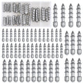 Nail Sinkers Kit 50pcs for Soft Plastic Worms & Wacky/Neko Rig - 4 Sizes