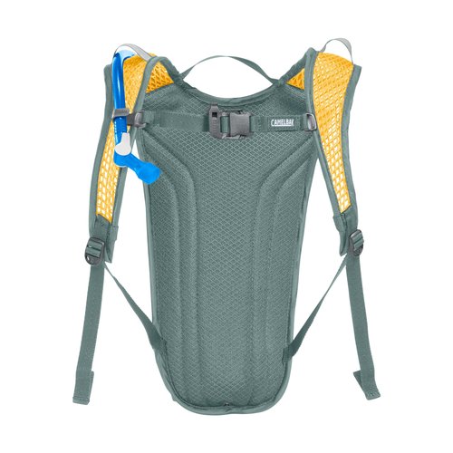CamelBak Mini M.U.L.E. Kids Hydration Backpack for Hiking and Biking - 50oz, Stormy Sea/Mango