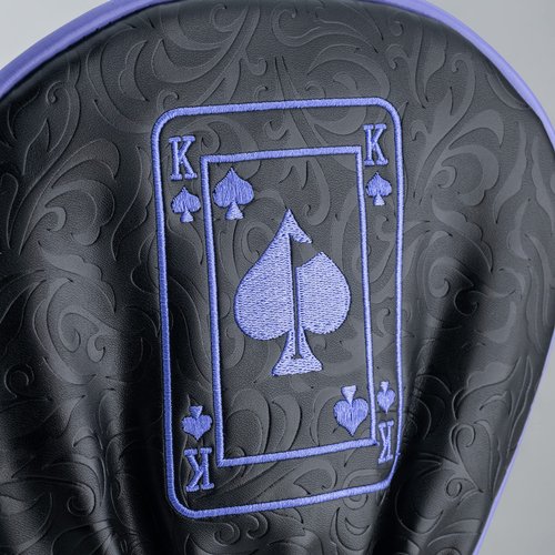 Pins & Aces Royal Flush Head Cover - Premium, Hand-Made Leather Headcover - Ace of Spades & Magnetic Closure, Tour Quality Golf Club Cover - Style and Customize Your Golf Bag Driver (Black)