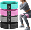Fabric Resistance Bands,5 Non-Slip Fabric Workout Bands,Booty Bands for Women & Men, Elastic Exercise Bands for Legs, Glutes, Hips & Thighs, Home Fitness & Gym (Multicolor 4-Pack)