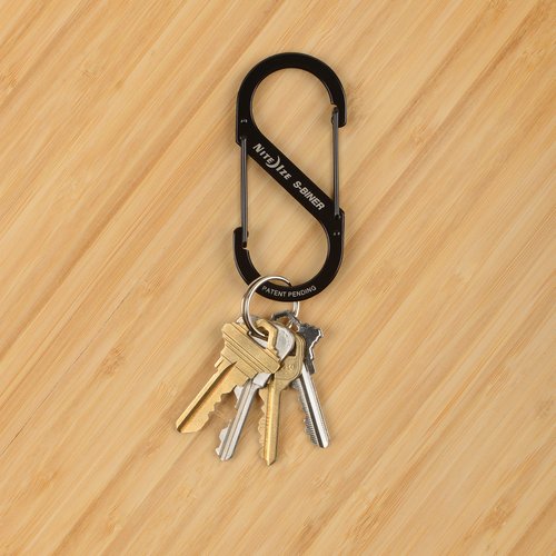 Nite Ize S-Biner Dual Carabiners, Stainless-Steel, unisex-adult, Black, Assorted 3-Pack, Sizes 2, 3, 4